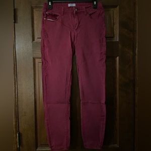 Kensie Cranberry Skinny Jeans